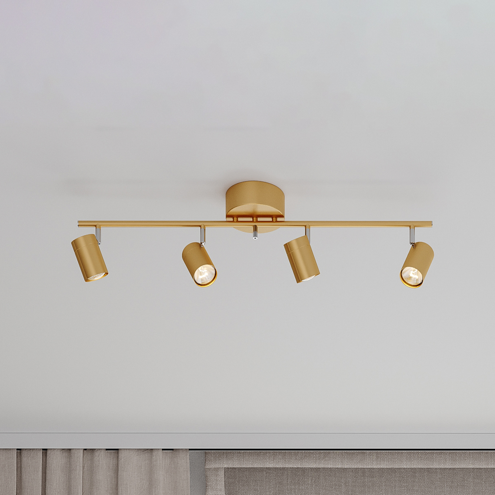 By Rydéns Correct plafondspot 4-lamps mat goud