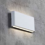 Kinver LED outdoor wall light, flat shape, white