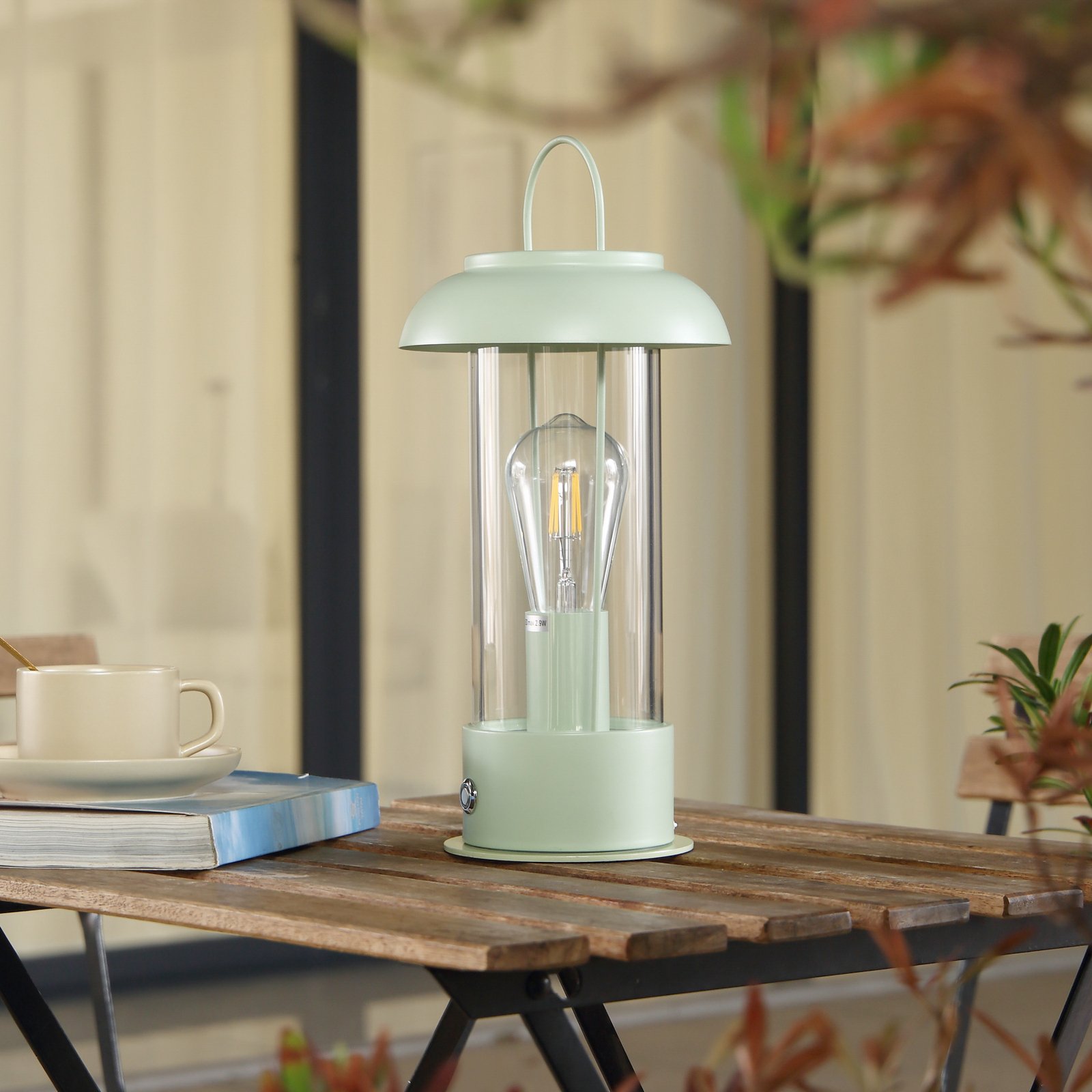 Yvette Portable Asztali Lámpa IP44 Green - Lindby