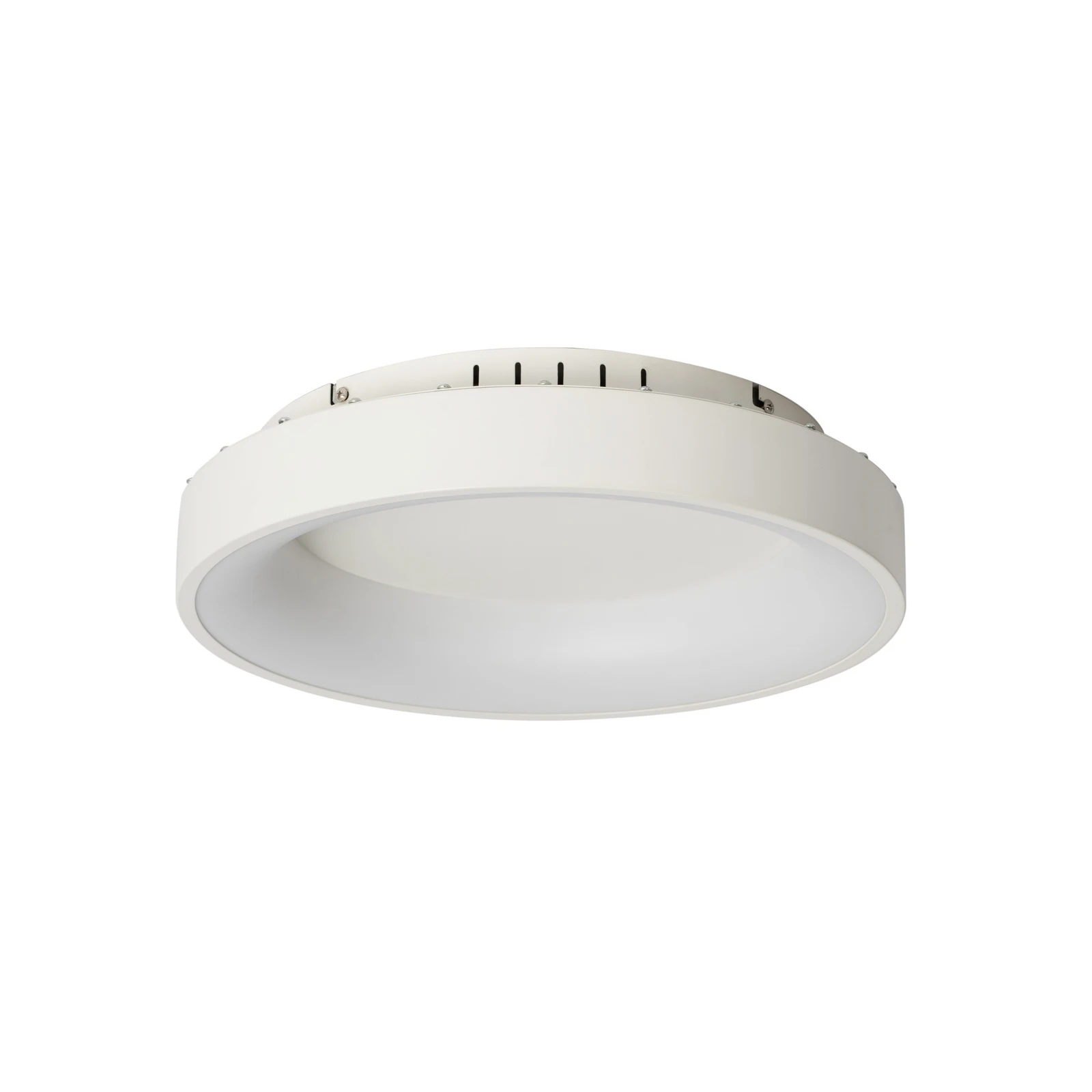 Candeeiro de teto LED Lucande Samvel, Ø 38,4 cm, branco, ferro