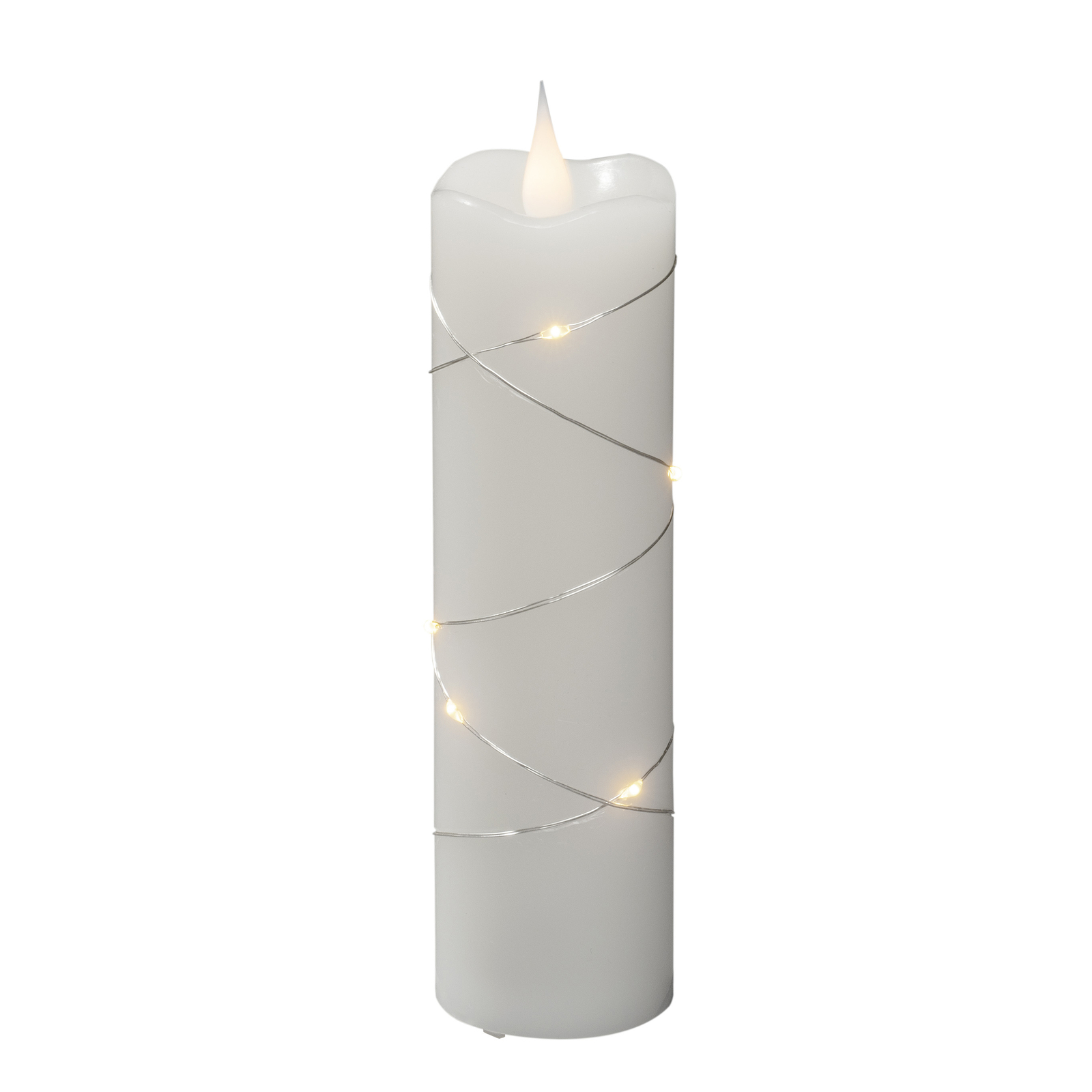 LED-vokslys hvid Lysfarve varm hvid 17,8 cm