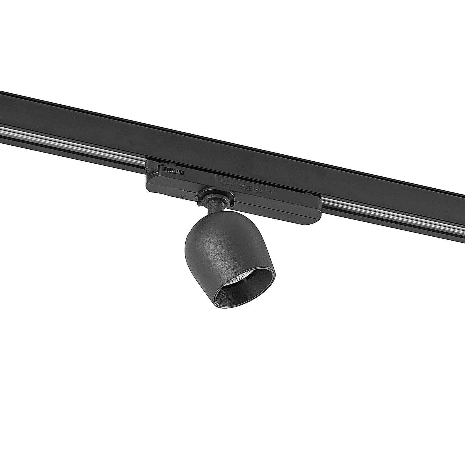 Arcchio Bartu LED track spotlight, black 4,000 K, for Hallway, aluminium, 9 W, L: 16 cm, W: 6.8 cm, H: 13 cm