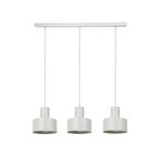 Rif 3 pendant light, taupe, 3-bulb, linear, steel