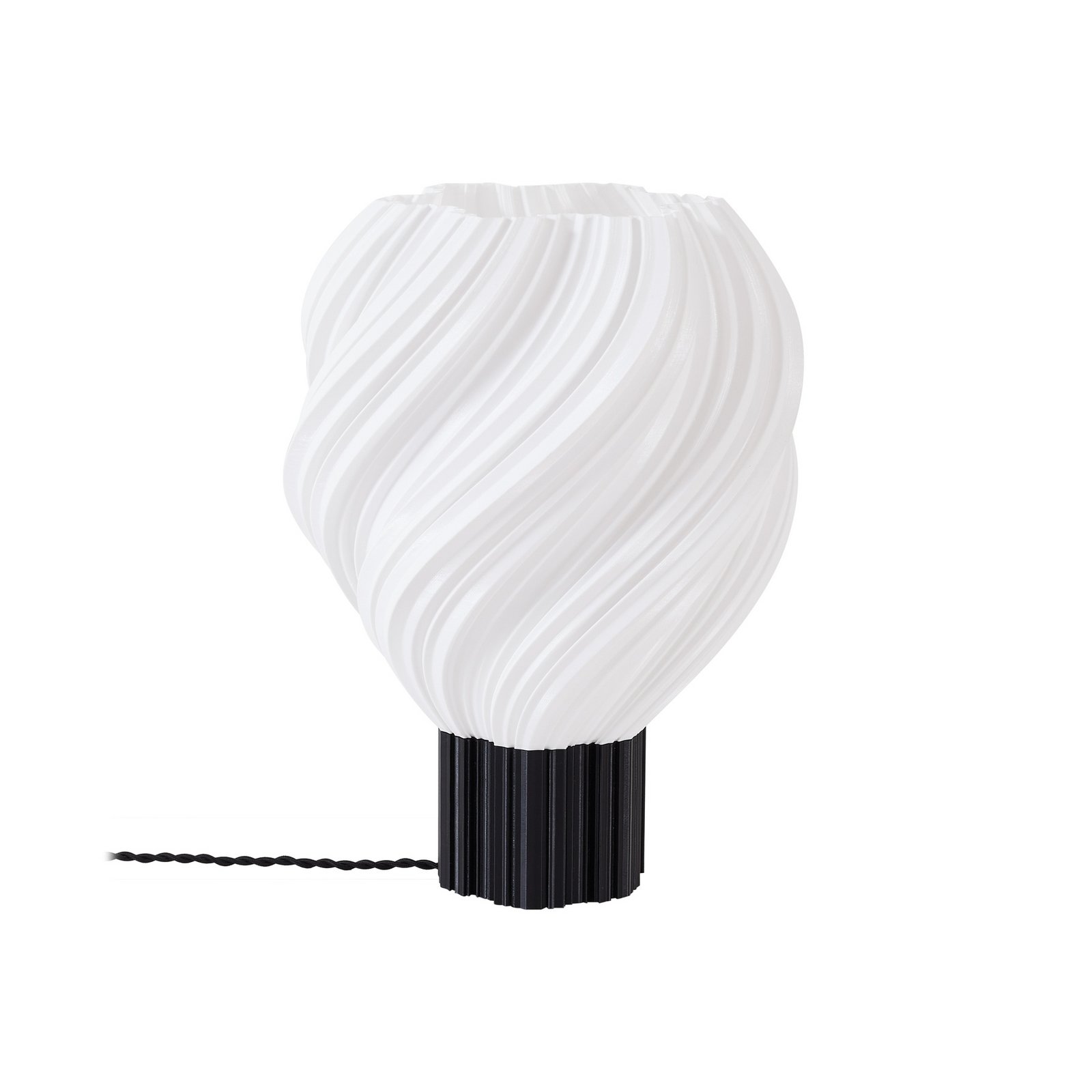 Lampada da tavolo Nuvia, altezza 39,1 cm, bianca, stampa 3D - Lindby
