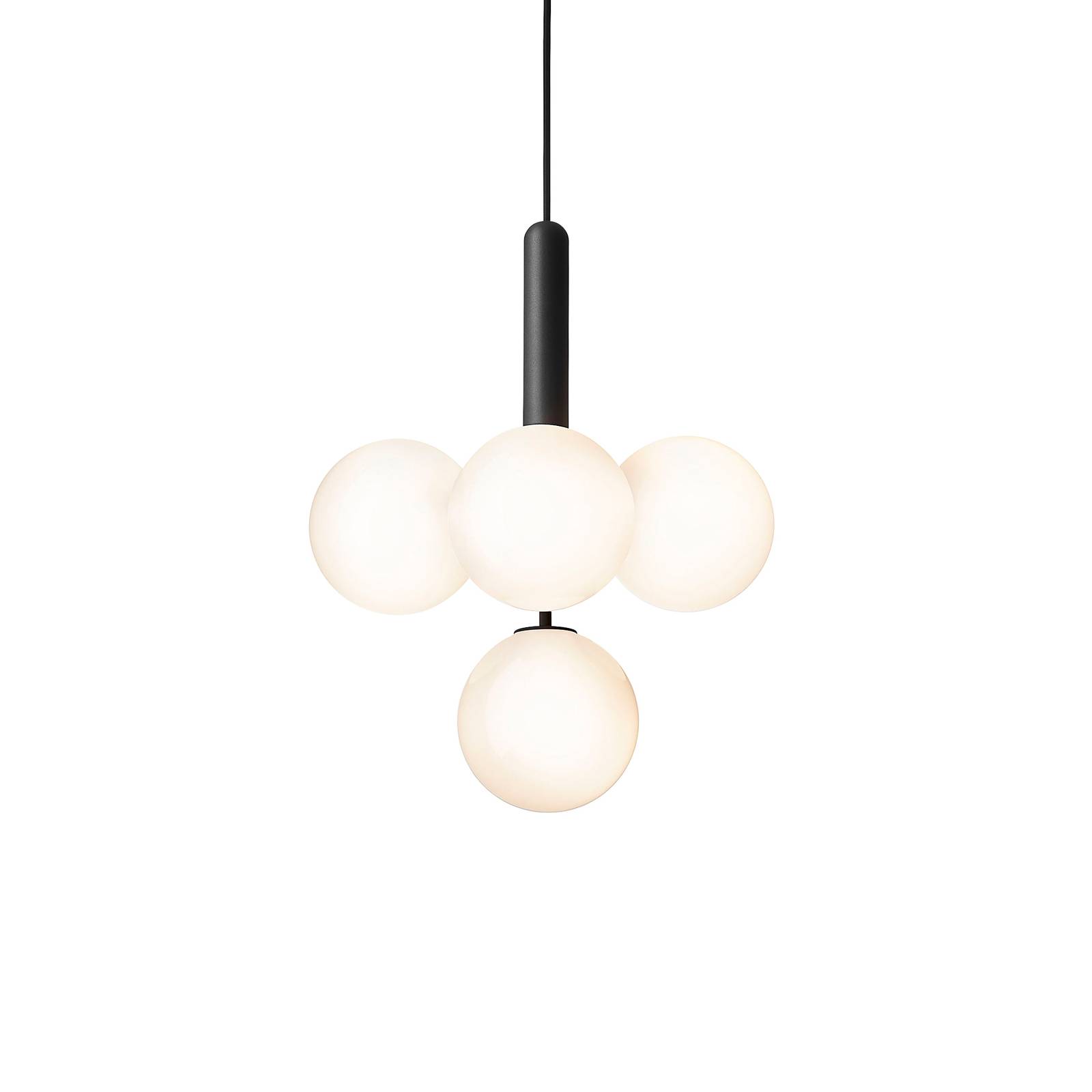 Nuura Liila 4 suspension à 4 lampes gris/opale