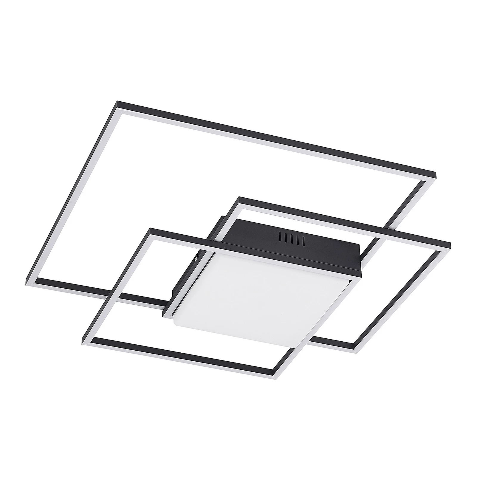 Lindby LED осветление за таван Nelinka, 60 cm, черно, алуминий