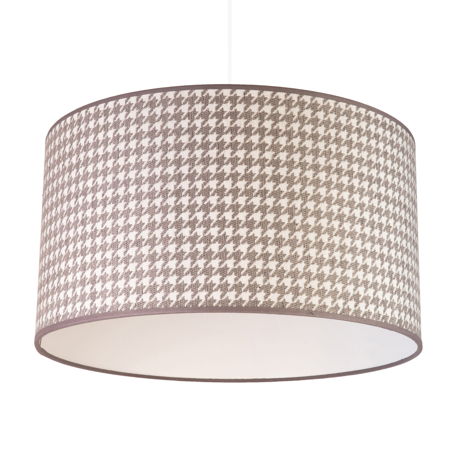 Lampa wisząca Kent, w pepitkę, szara