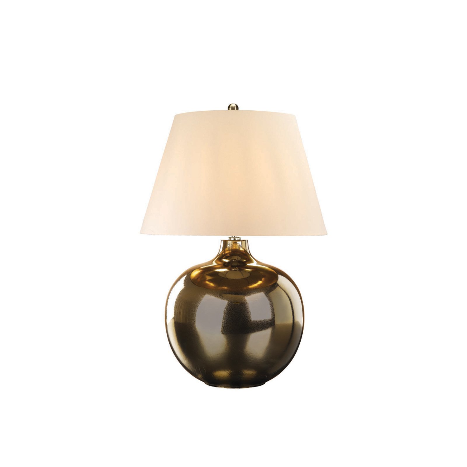 Ottoman table lamp with ceramic base, ivory lampshade