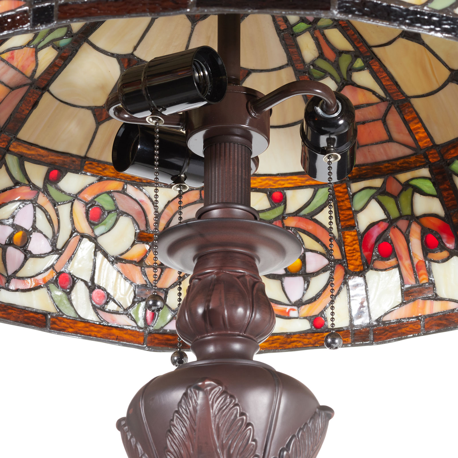 Luxueuze vloerlamp Lindsay in Tiffany-stijl