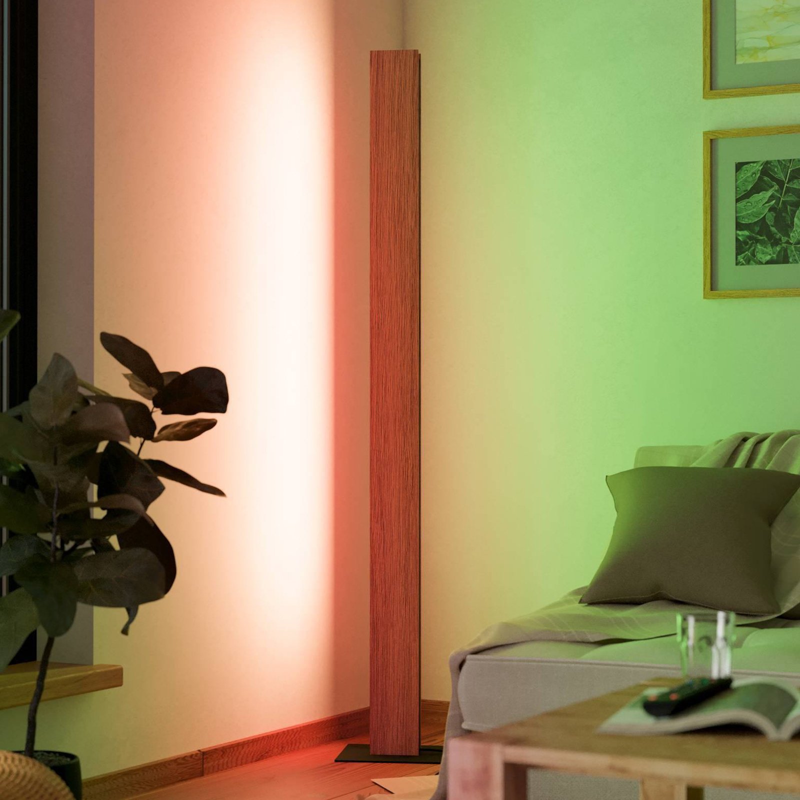 Smart ZIG LED-lattiavalaisin Anchorena-Z, korkeus 150 cm, RGB, CCT
