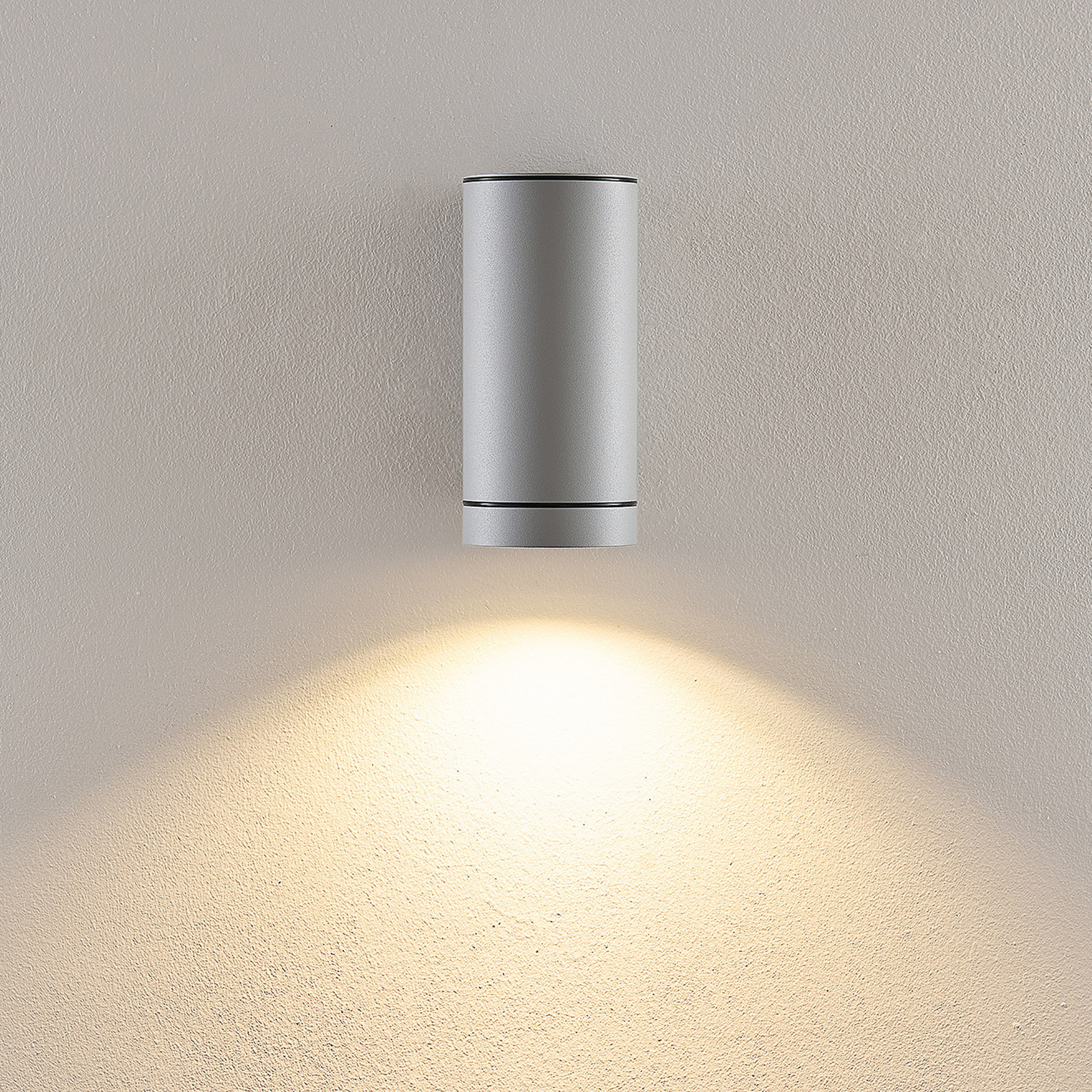 Außenwandlampe ShoreLine Pro Round, hellgrau, GU10