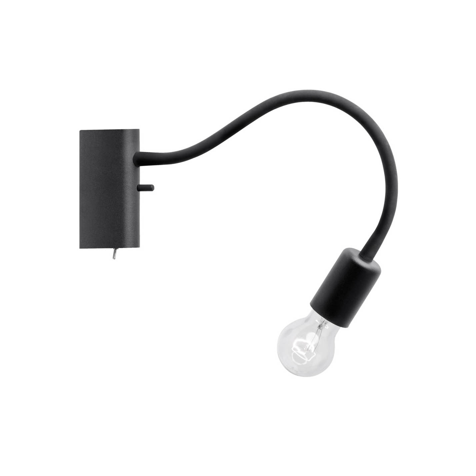 Wandleuchte Flex mit Flexarm, schwarz
