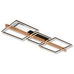 Moldura LED ceiling light, 108x35 cm, wood, metal, black