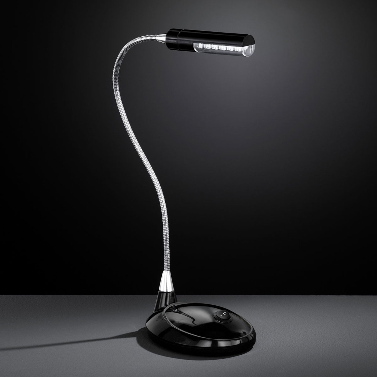 Wofi Flex 901 innovative LED desk lamp in black, for Workroom / Office, Metal, 3.7 W, energy efficiency: A+, H: 40 cm