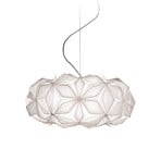 Lámpara colgante C'EST LA VIE, blanca/cable transparente, Ø 53 cm