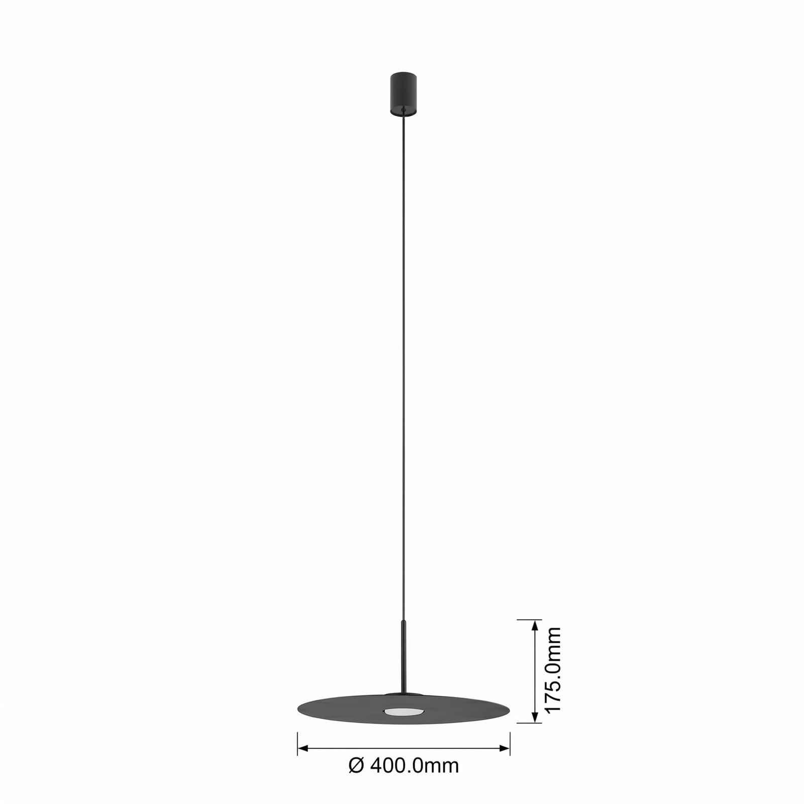 Hängeleuchte Simone, schwarz, Stahl, Ø 40 cm, GX53