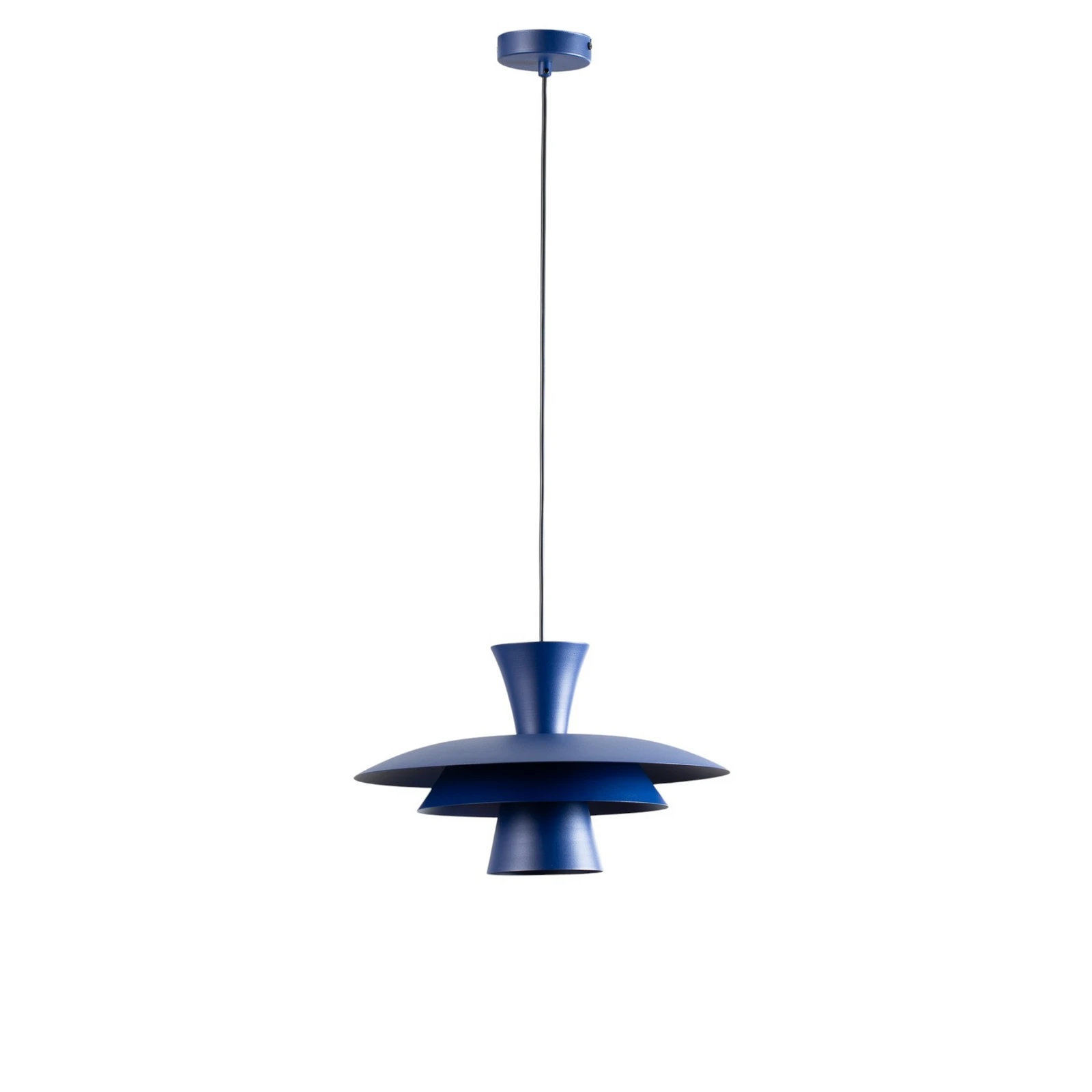 Viseća svjetiljka Plato, tamnoplava, metalna, Ø 38 cm, E27