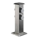 Colonnina 400166 in acciaio inox con 4 prese