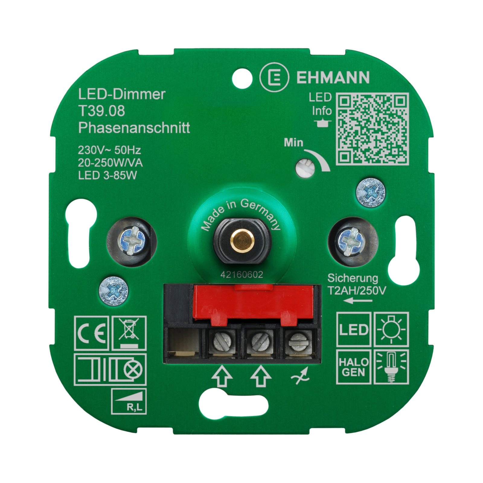EHMANN T39 LED-Phasenanschnittdimmer, 3-85W