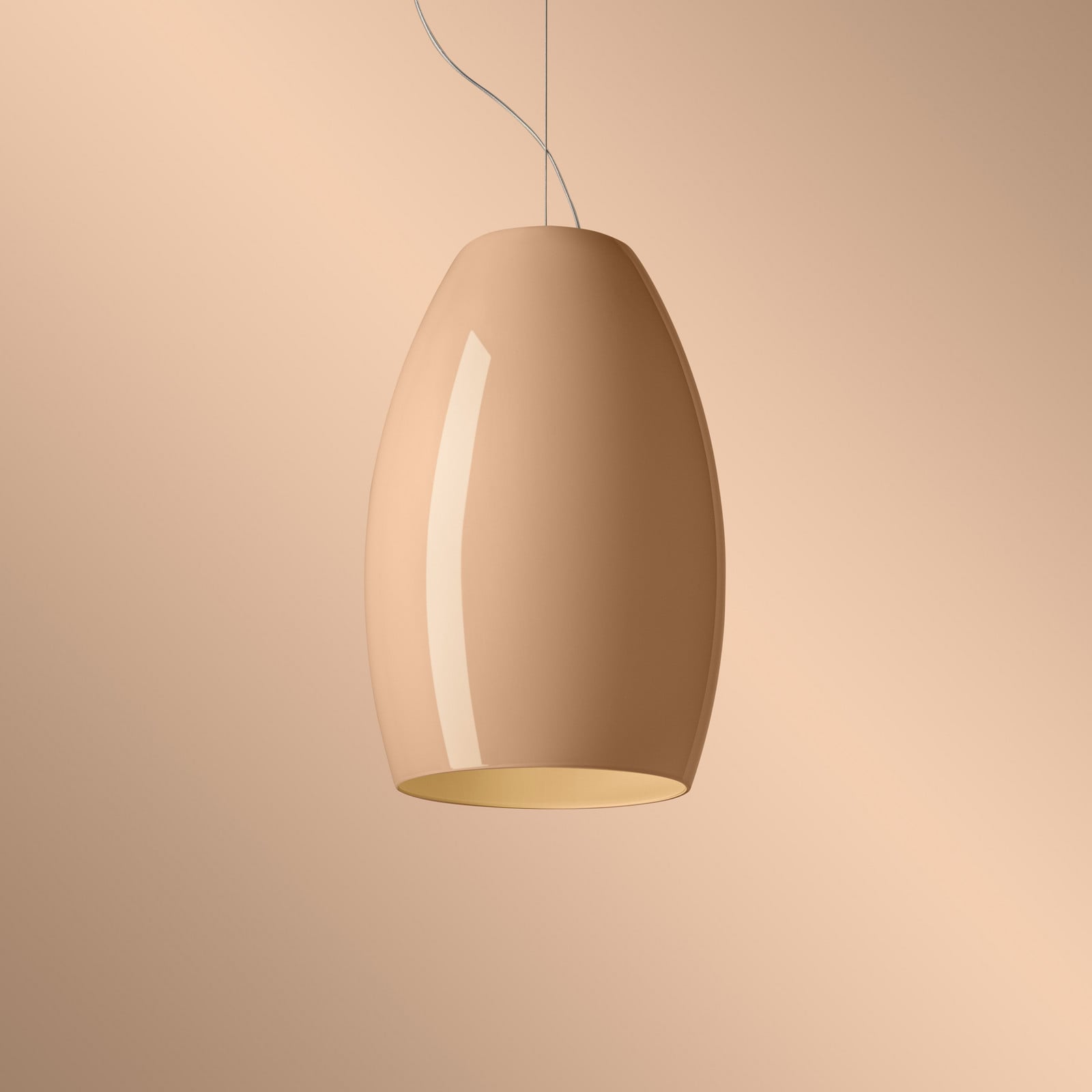 Foscarini lampă suspendată Buds 1 cipria E27 suspensie 350 cm - Camera de zi / sufragerie - design - Sticlă