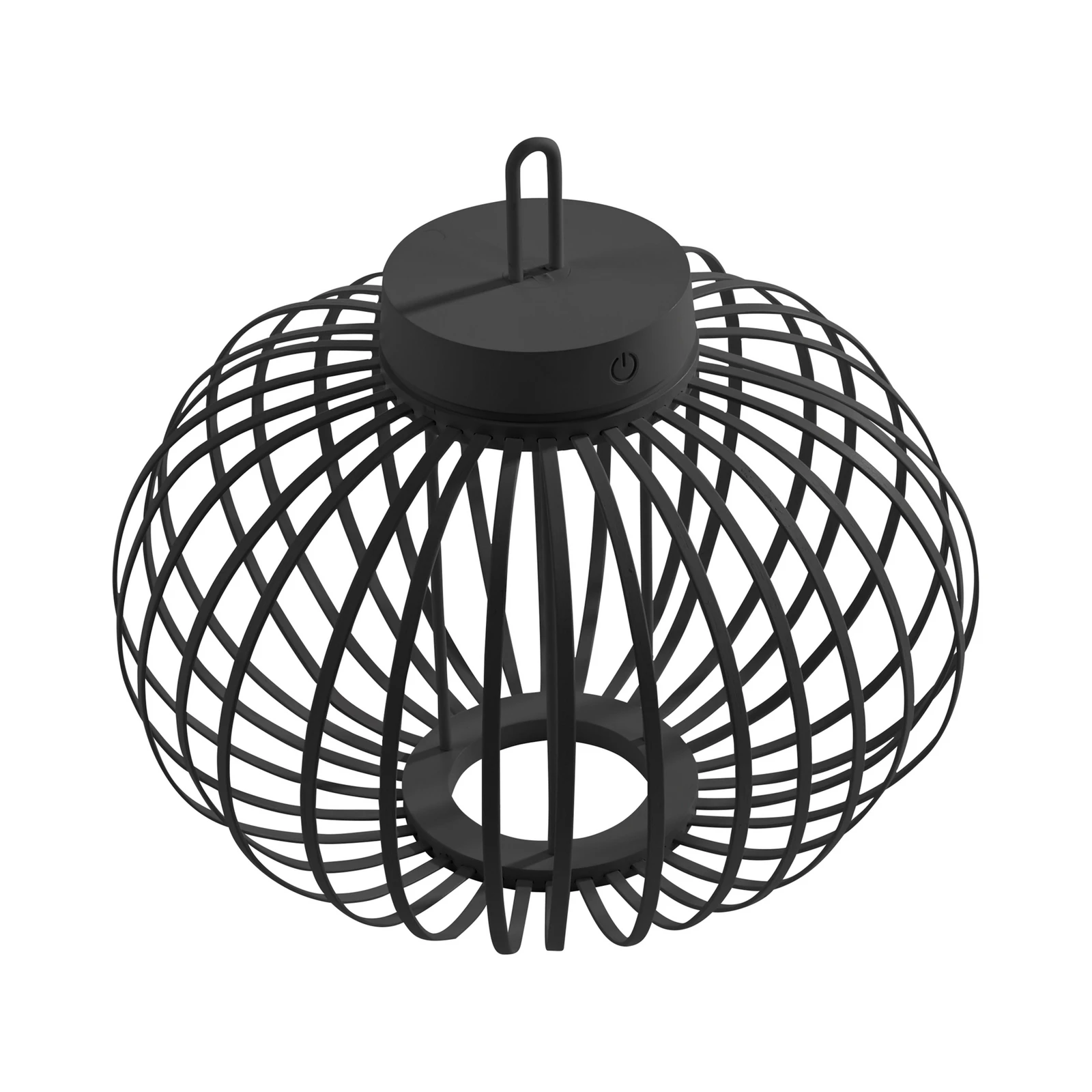 JUST LIGHT. Akuba LED dobíjacia stolná lampa čierna 33 cm bambus