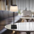 Gregoir LED-es újratölthető asztali lámpa, matt fekete, magasság 38 cm, CCT