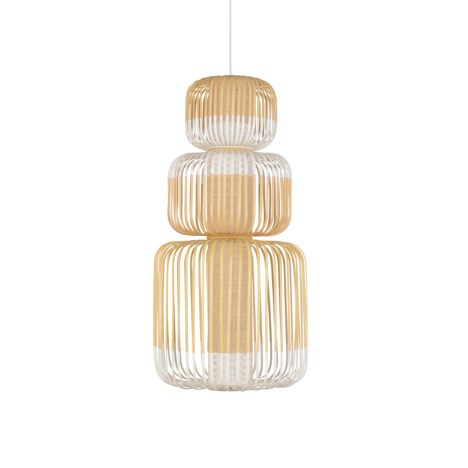 Bamboo Totem hængelampe, hvid, højde 89,4 cm - Forestier Bamboo Totem hængelampe, hvid, højde 89,4 cm - Forestier