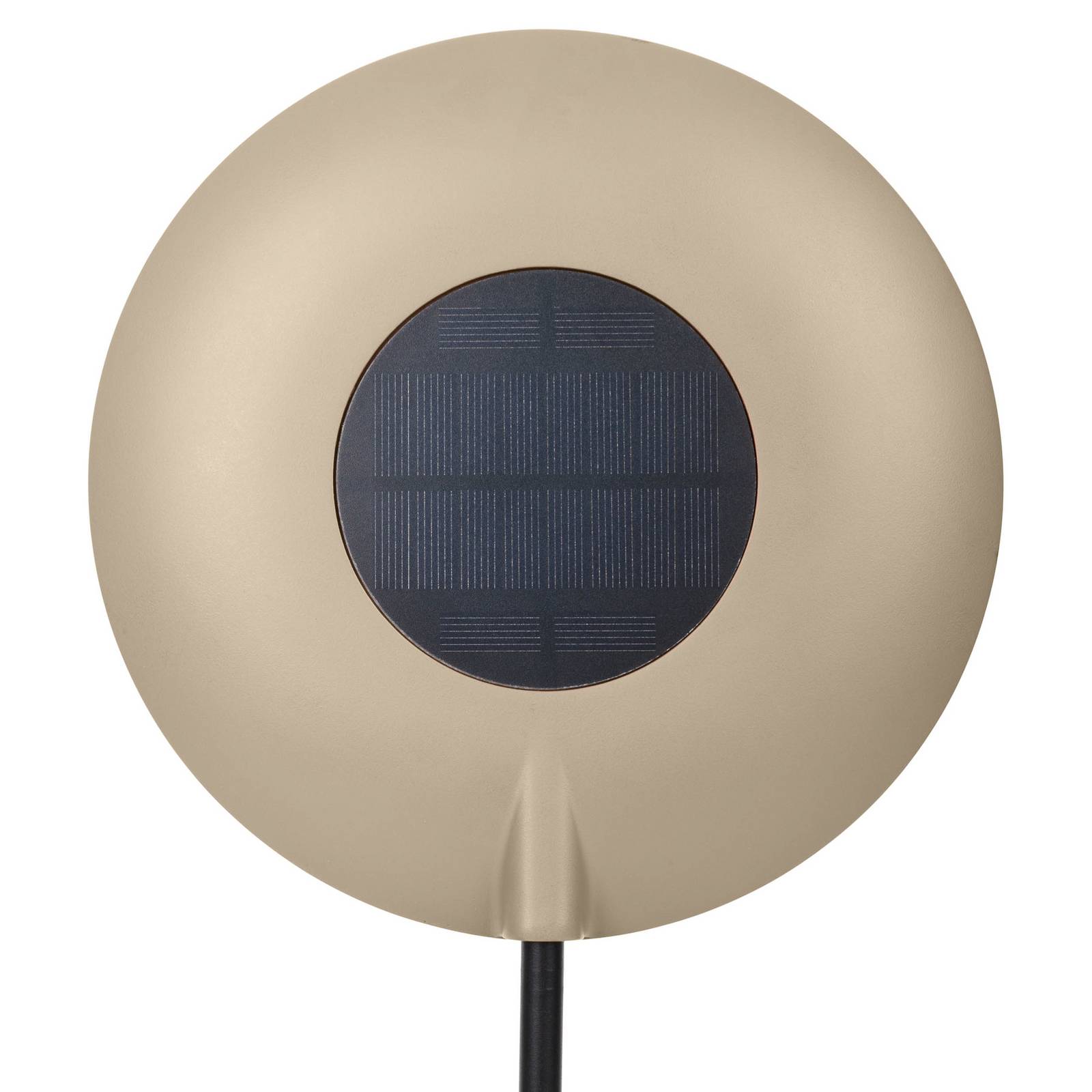 Lampa stołowa LED Solan, czarna/beżowa, zasilana energią słoneczną, IP54