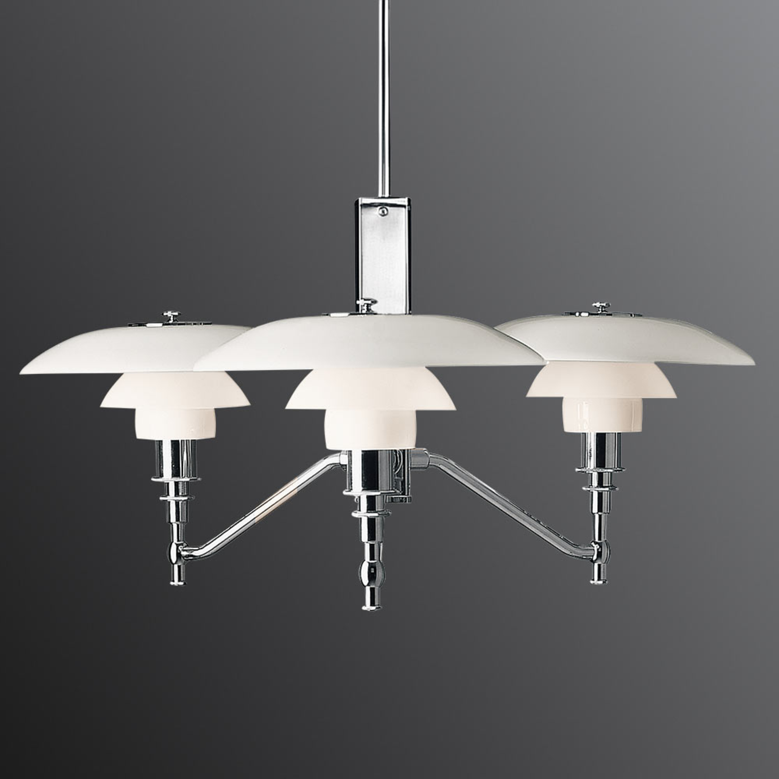 PH 3/2 Akademi Pendelleuchte Chrome Plated - Louis Poulsen