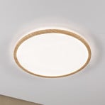 Panneau LED Paulmann Atria Shine Ø 42 cm, finition bois, IP44, 4000 K,