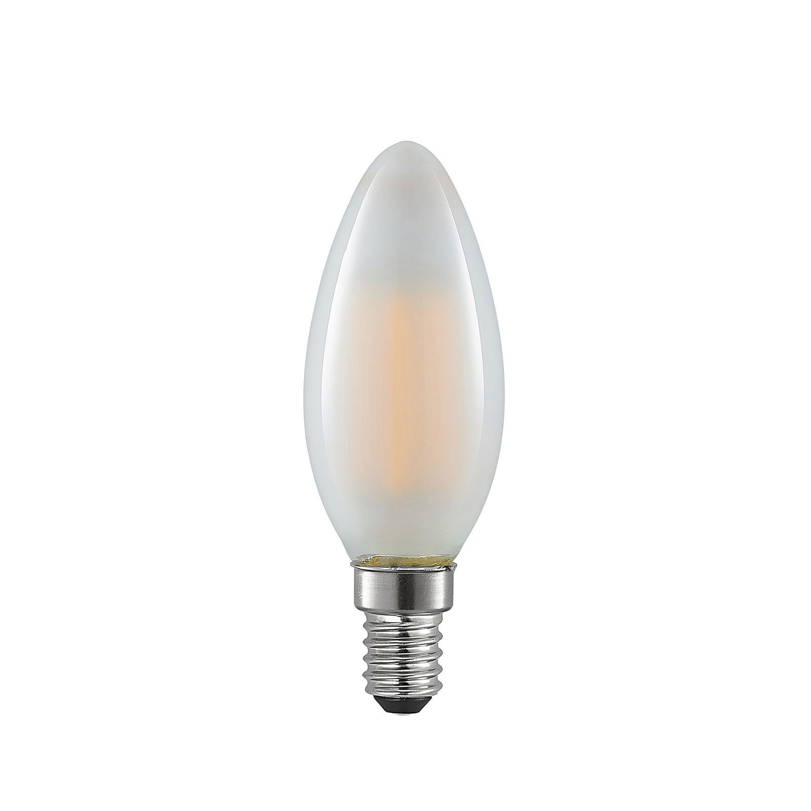 Lampada LED E14 4W 2,700K vela regulável mate conjunto de 3