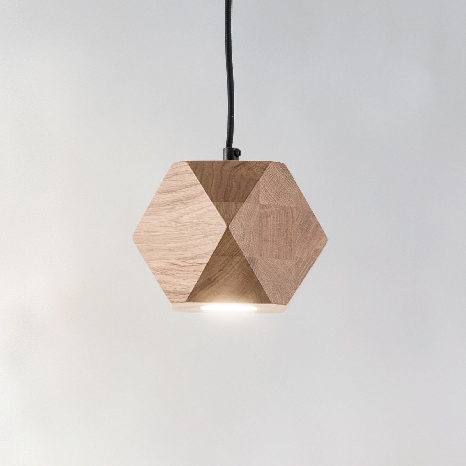 Envostar Peach Puff suspendată poliedru lemn 1 bec - Camera de zi / sufragerie - modern - lemn deschis la culoare