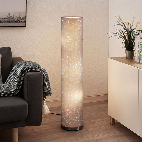 Stehlampe Umma mit kleinen Auslassungen, grau