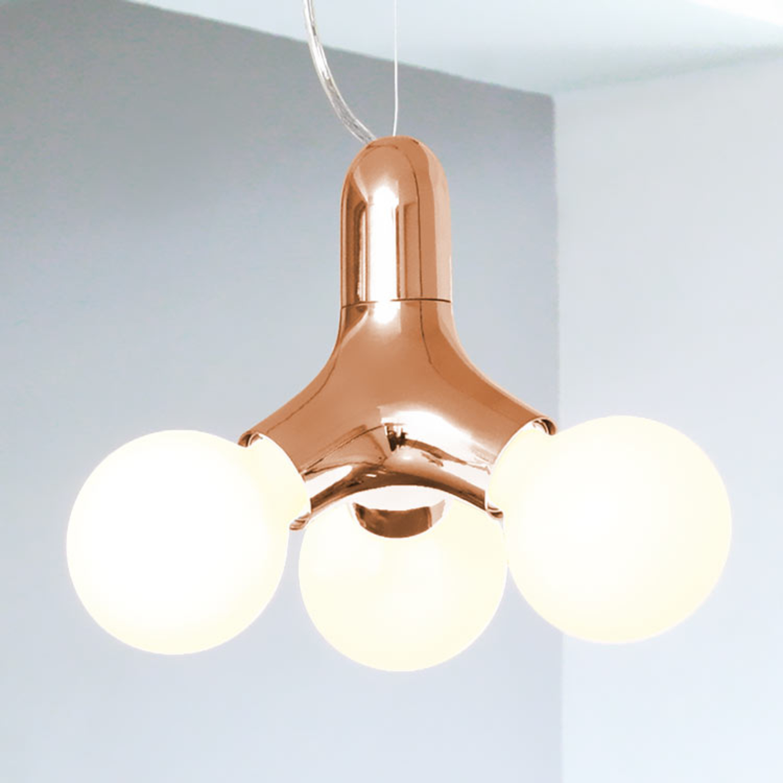 next DNA Single - hanging light in copper, for Living / Dining Room, ABS, E27, 28 W, energy efficiency: A++