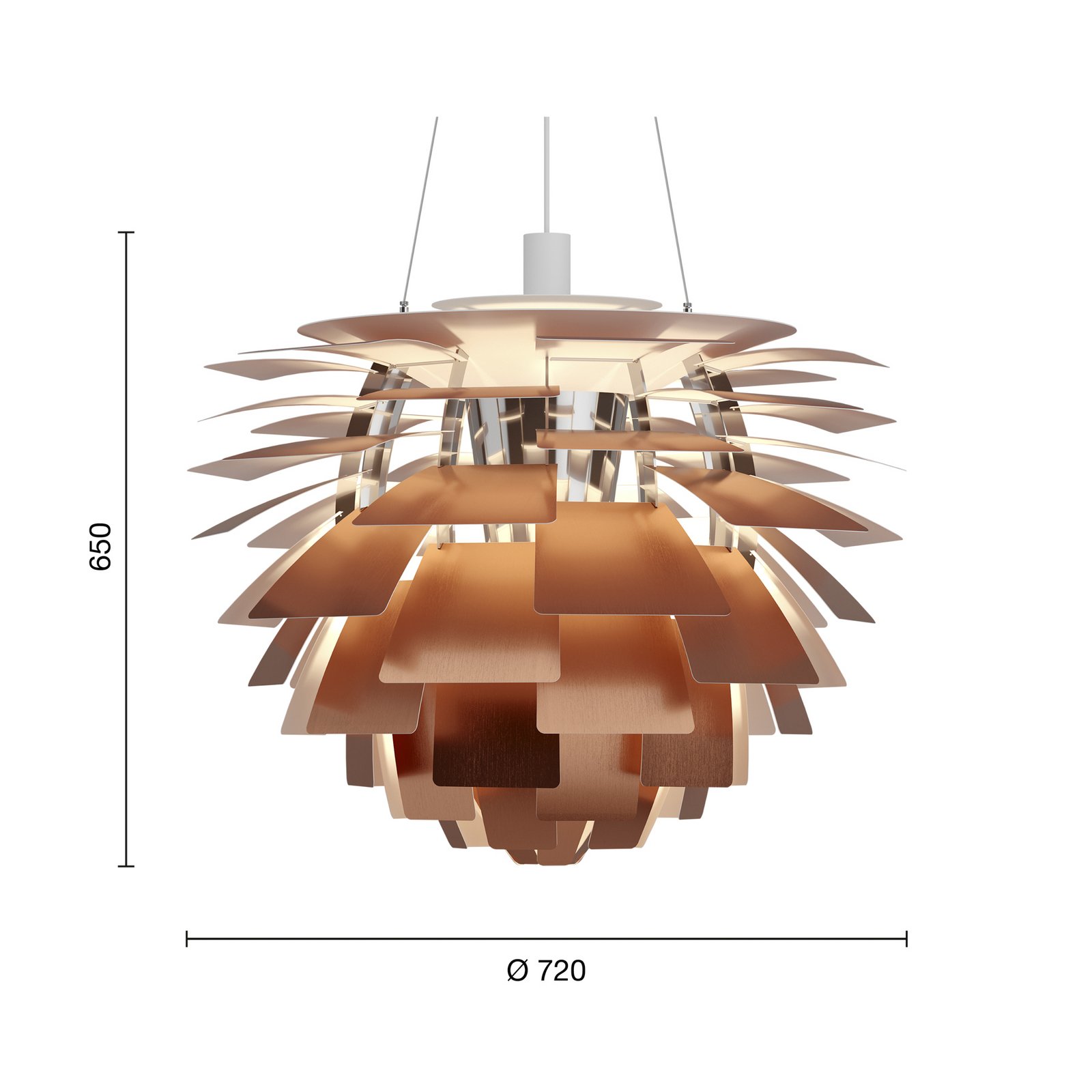 PH Artichoke Hängelampe Ø72cm kupfer 2700K - Louis Poulsen