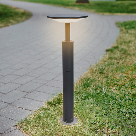 Anthrazitfarbene LED-Wegeleuchte Fenia