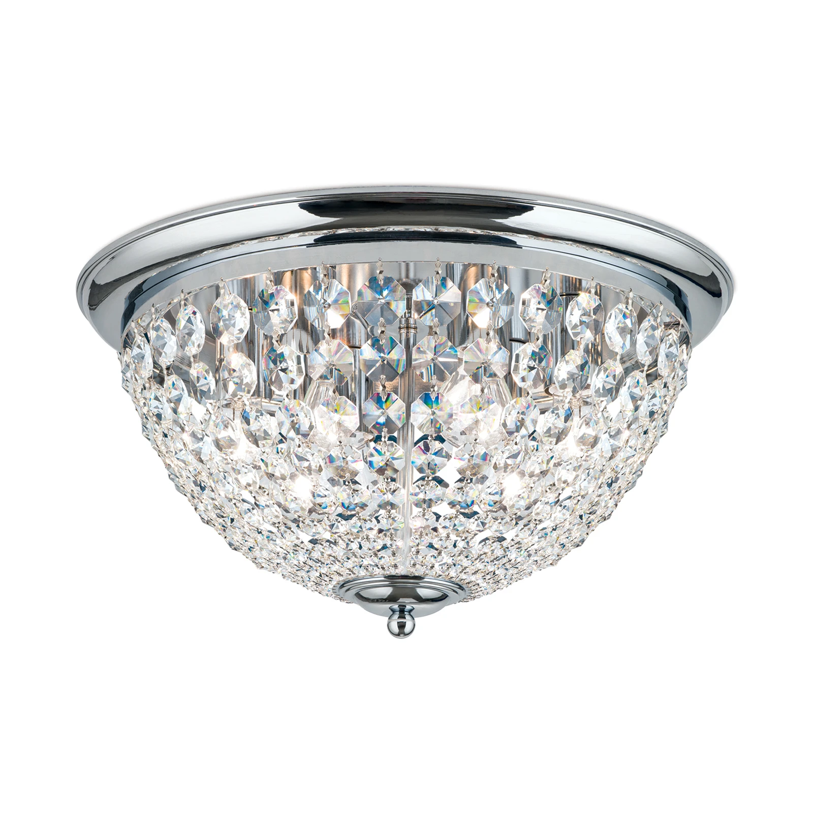 Deckenleuchte Plafond, chrom/transparent, Ø 47 cm