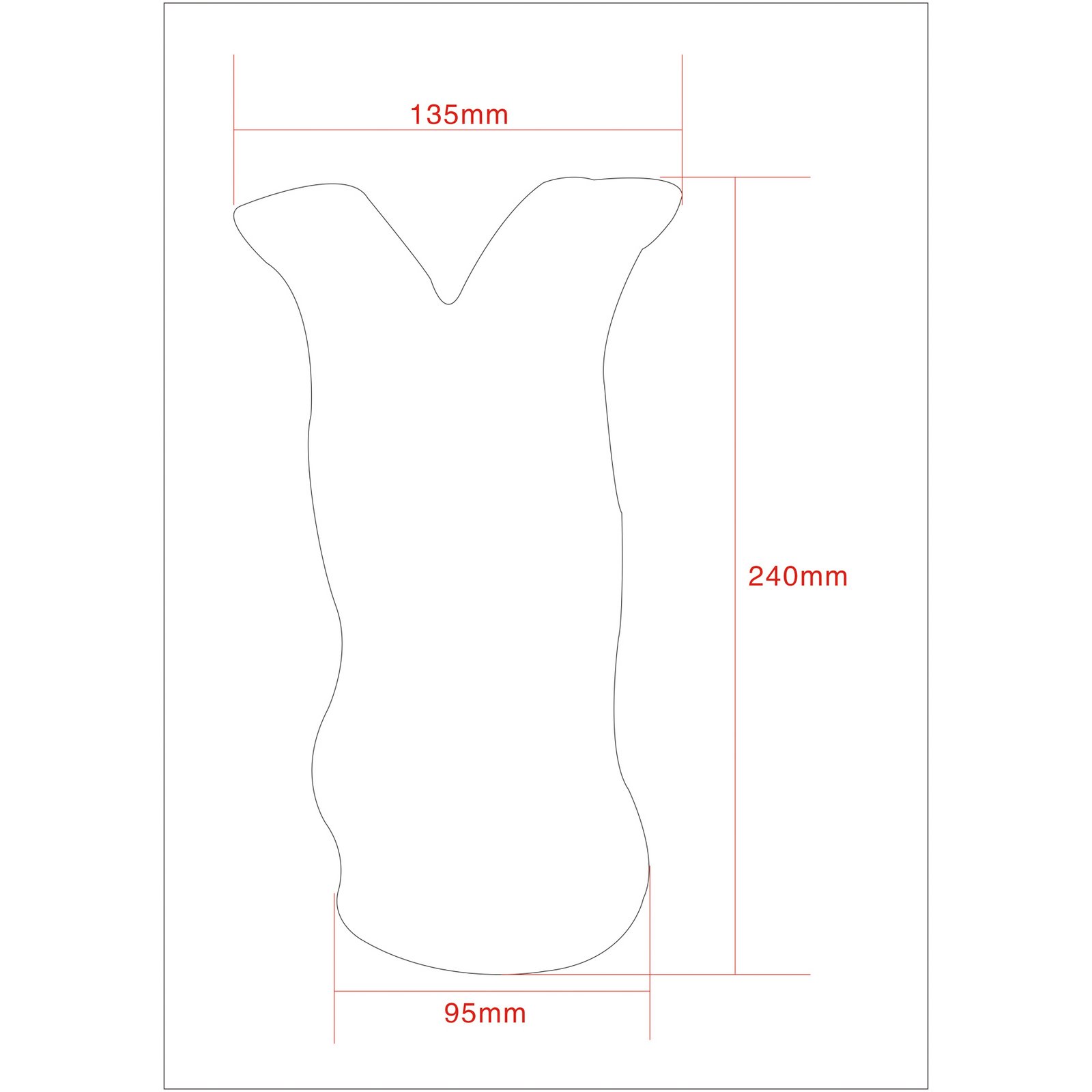 HDCuff Vase, white, height 24 cm, glass - House Doctor