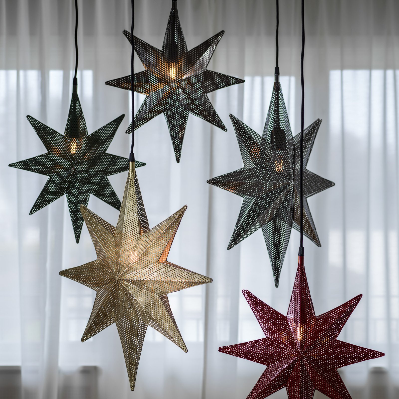 PR Home Capella dekor-csillag, 8 ágú ezüst 50 cm