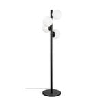 Faze floor lamp, black, glass, height 130 cm, 4-bulb, E27