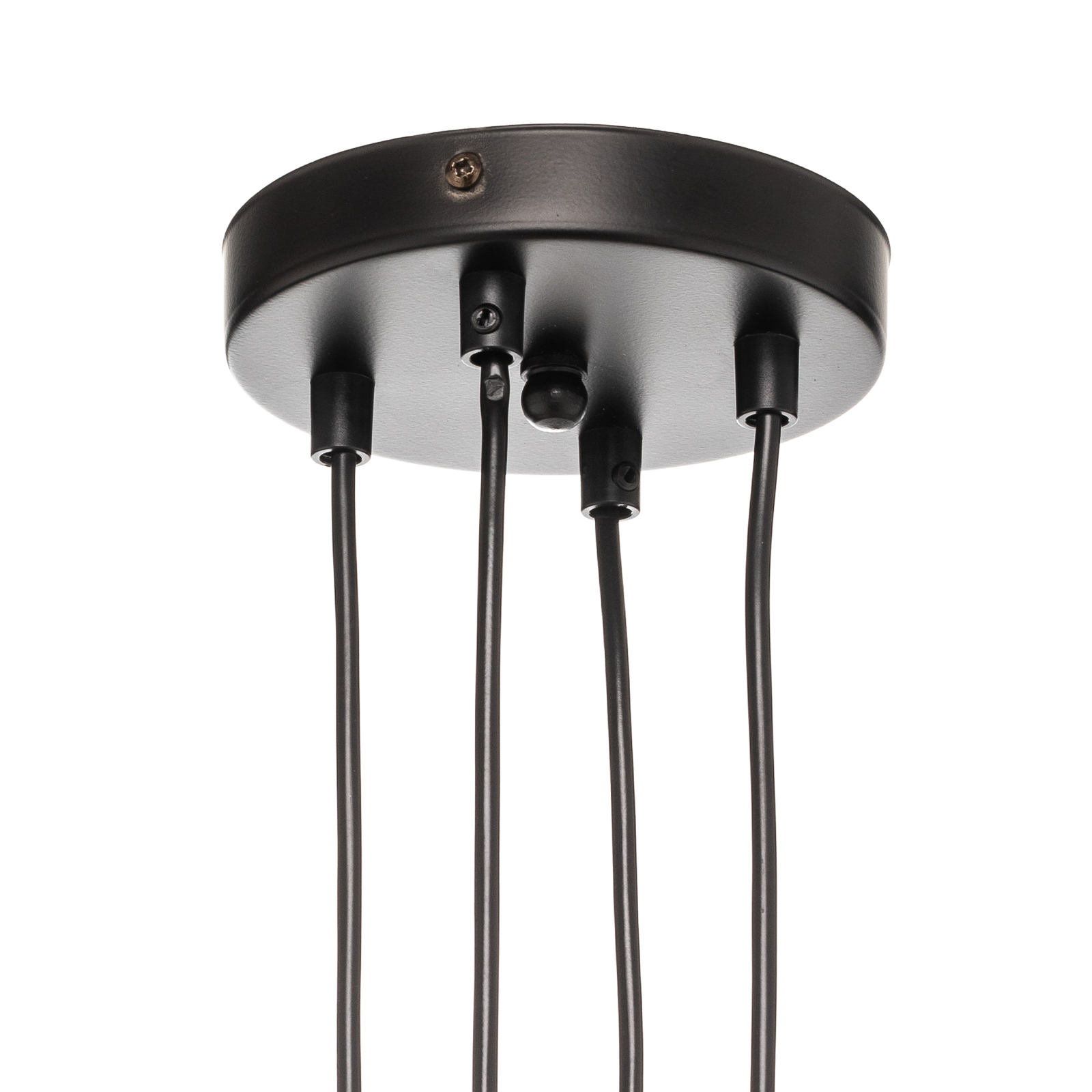 Závesná lampa Multipo 4, štvor-plameňová, čierna
