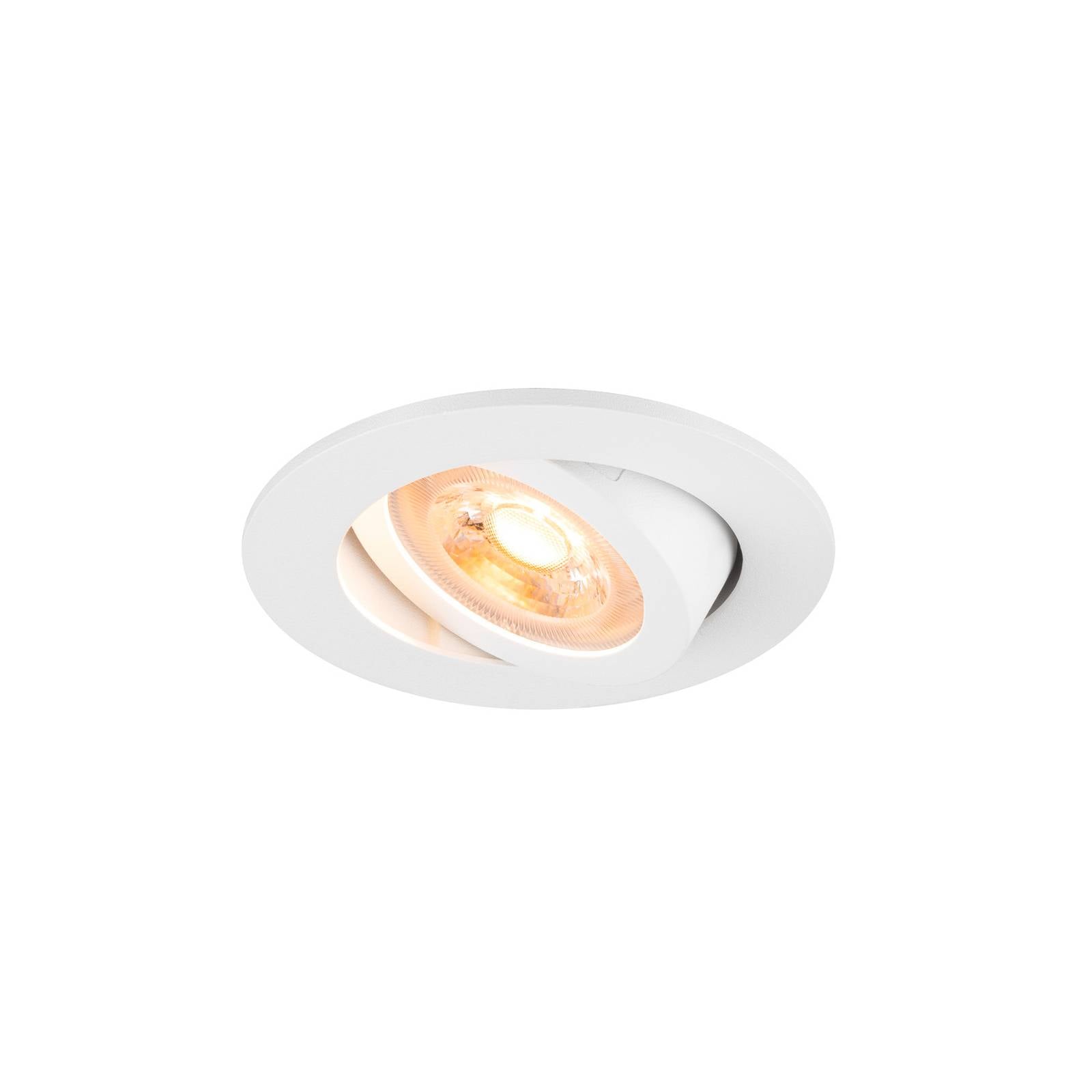 SLV Deckeneinbaulampe New Tria, weiß, Aluminium, Ø 8,2 cm