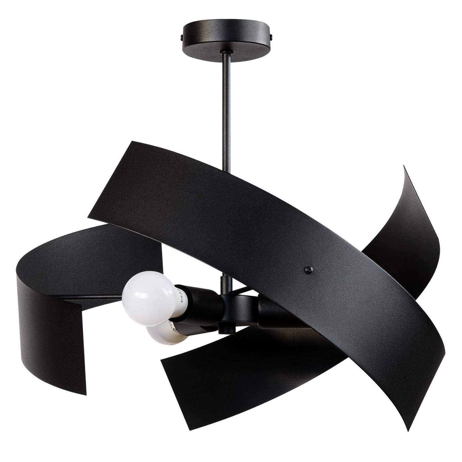 Deckenleuchte Moira, schwarz, Ø 47 cm, 3-flammig