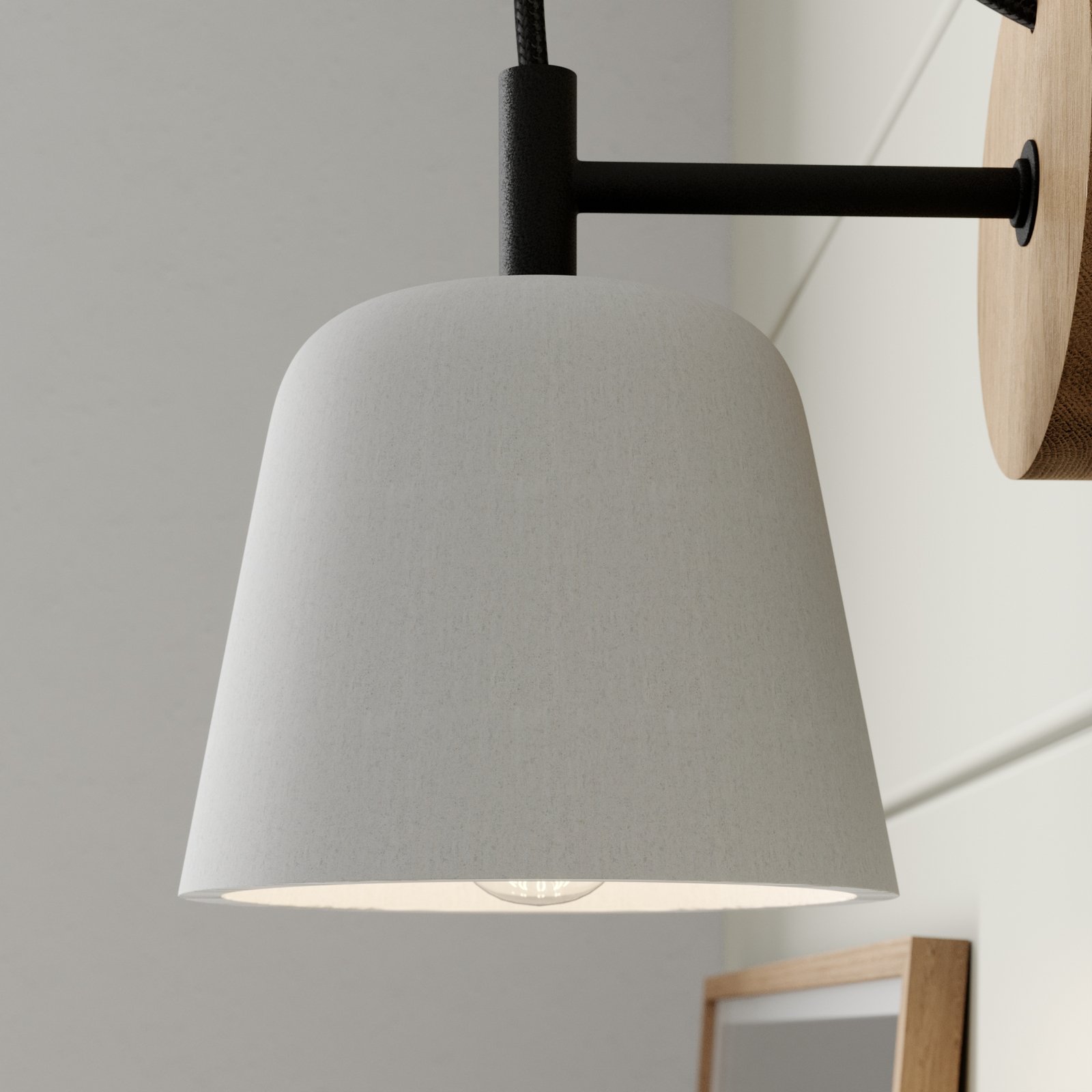 Kalinda Seinävalaisin Grey/Oak - Lucande