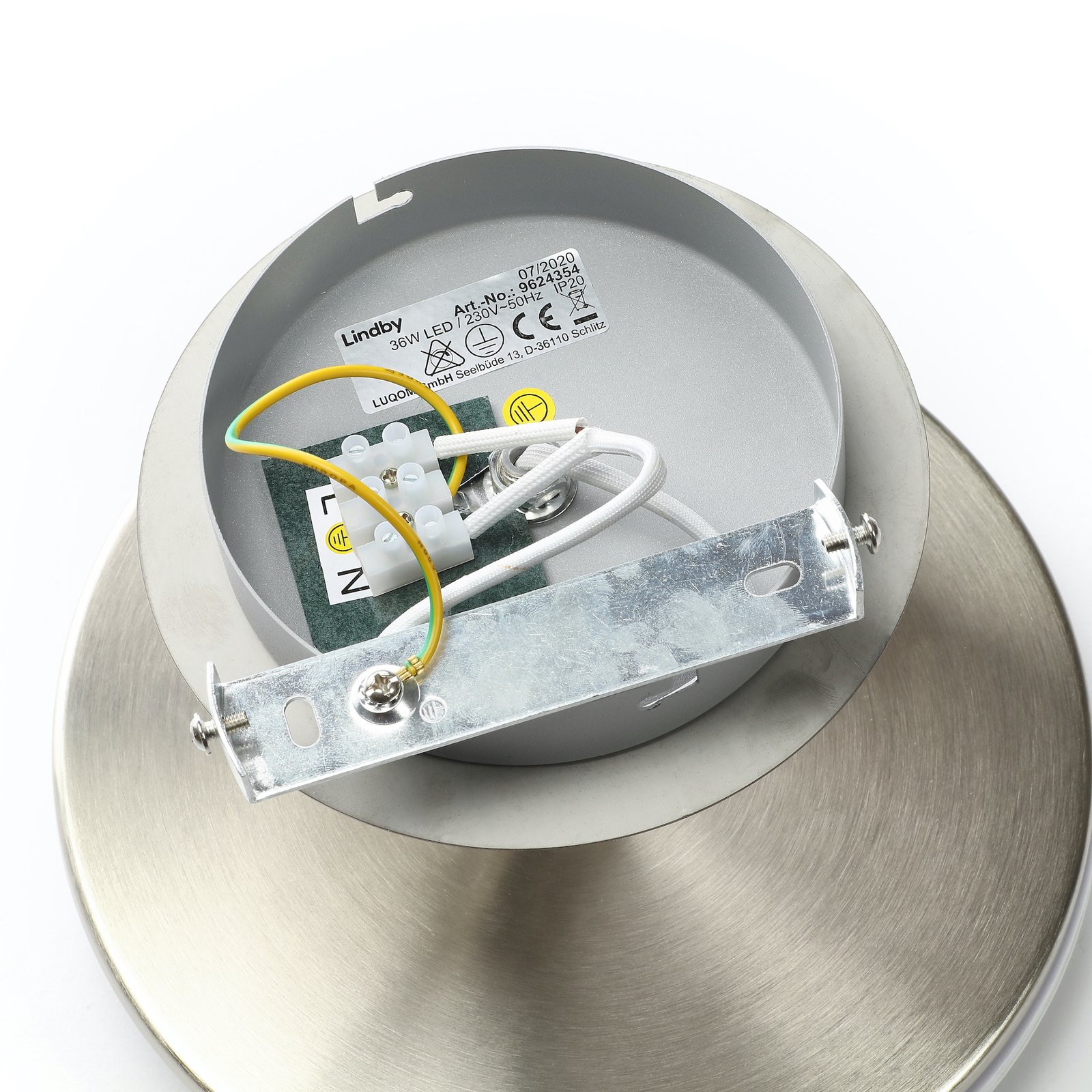 Gunda Plafondlamp Opal/Nickel/Chrome - Lindby