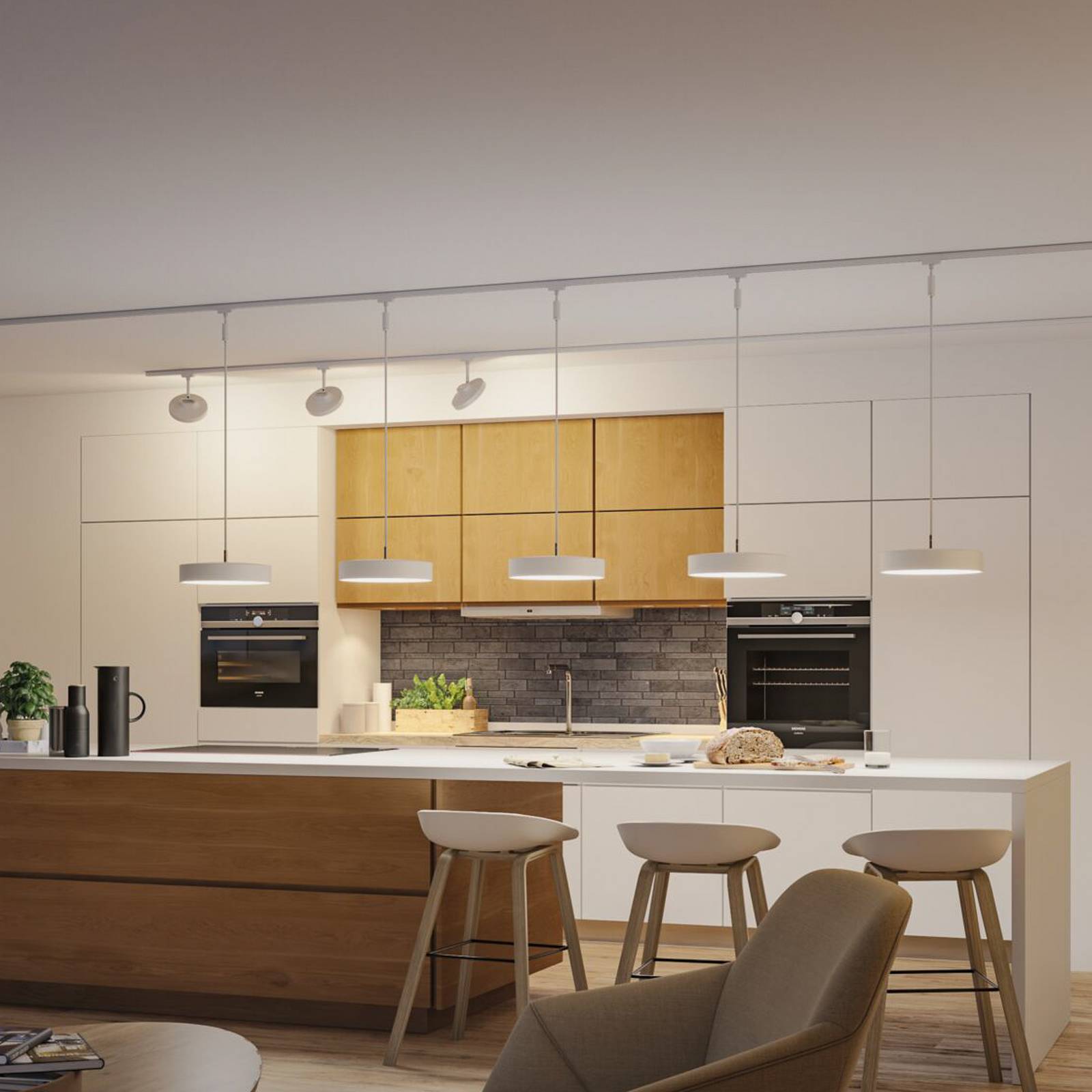 Suspension LED intelligente Paulmann URail Hildor, blanc signal, ZigBee