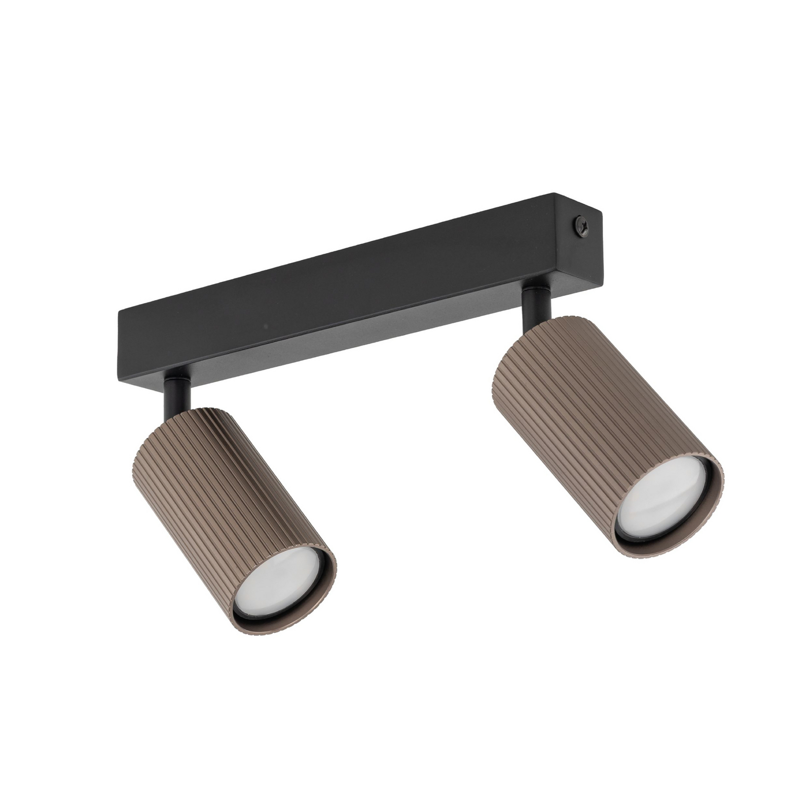 Spot pour plafond Tune, à 2 lampes, marron, métal, longueur 44 cm Spot pour plafond Tune, à 2 lampes, marron, métal, longueur 44 cm