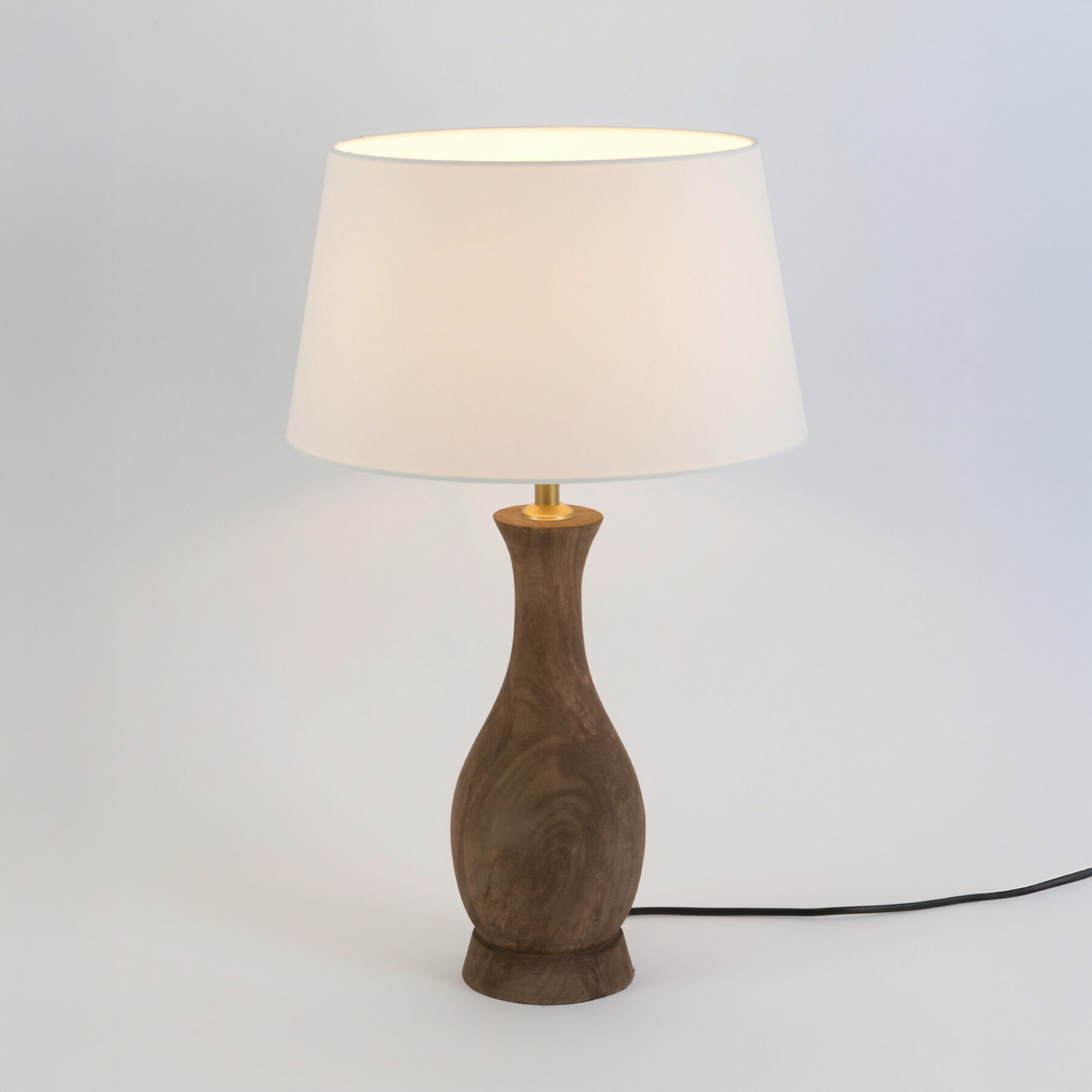 Bordlampe ANTELAO, natur/écru, høyde 45 cm, mangotre, E27