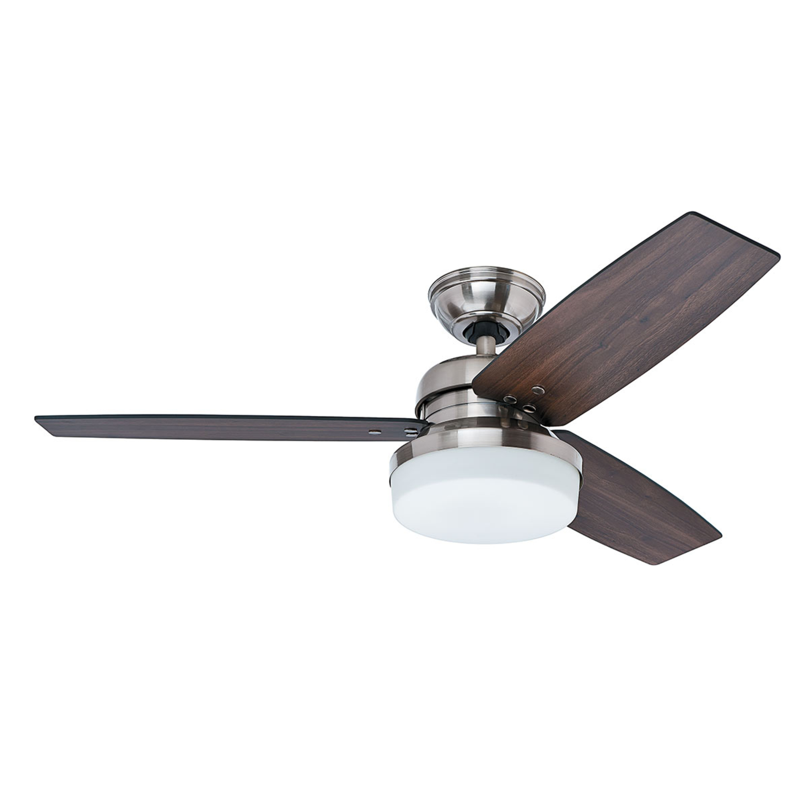 Hunter Galileo fan with light, walnut/oak, for Living / Dining Room, metal, plastic, E27, 20 W, energy efficiency: A++, H: 37 cm