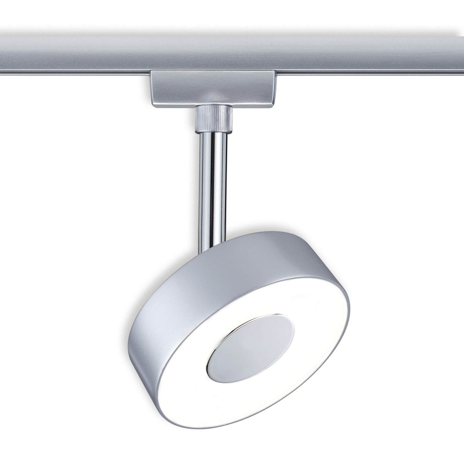 Paulmann URail Circle LED spot round in chrome, for Living / Dining Room, metal, 5 W, energy efficiency: A+, W: 9.8 cm, H: 14.7 cm